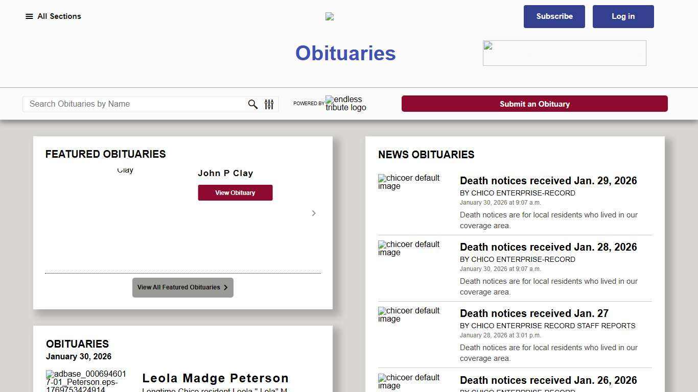 Chico Enterprise-Record Obituaries